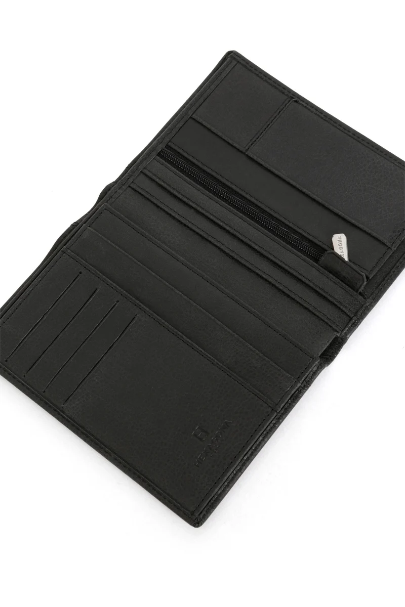 Portefeuille européen - 2 volets - Cuir
