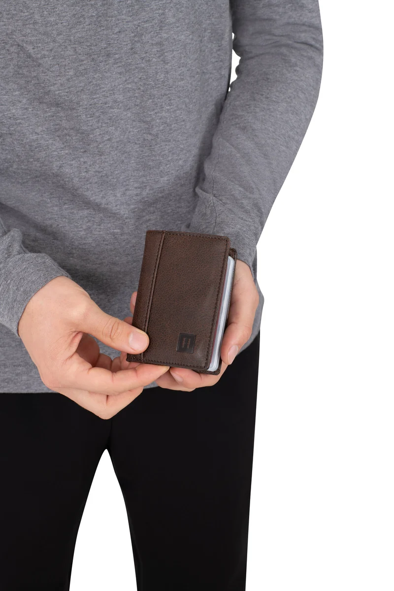 Porte-cartes - 1 volet - Cuir
