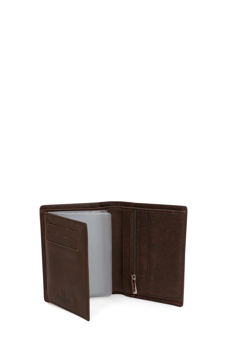 Portefeuille européen - 2 volets - Cuir