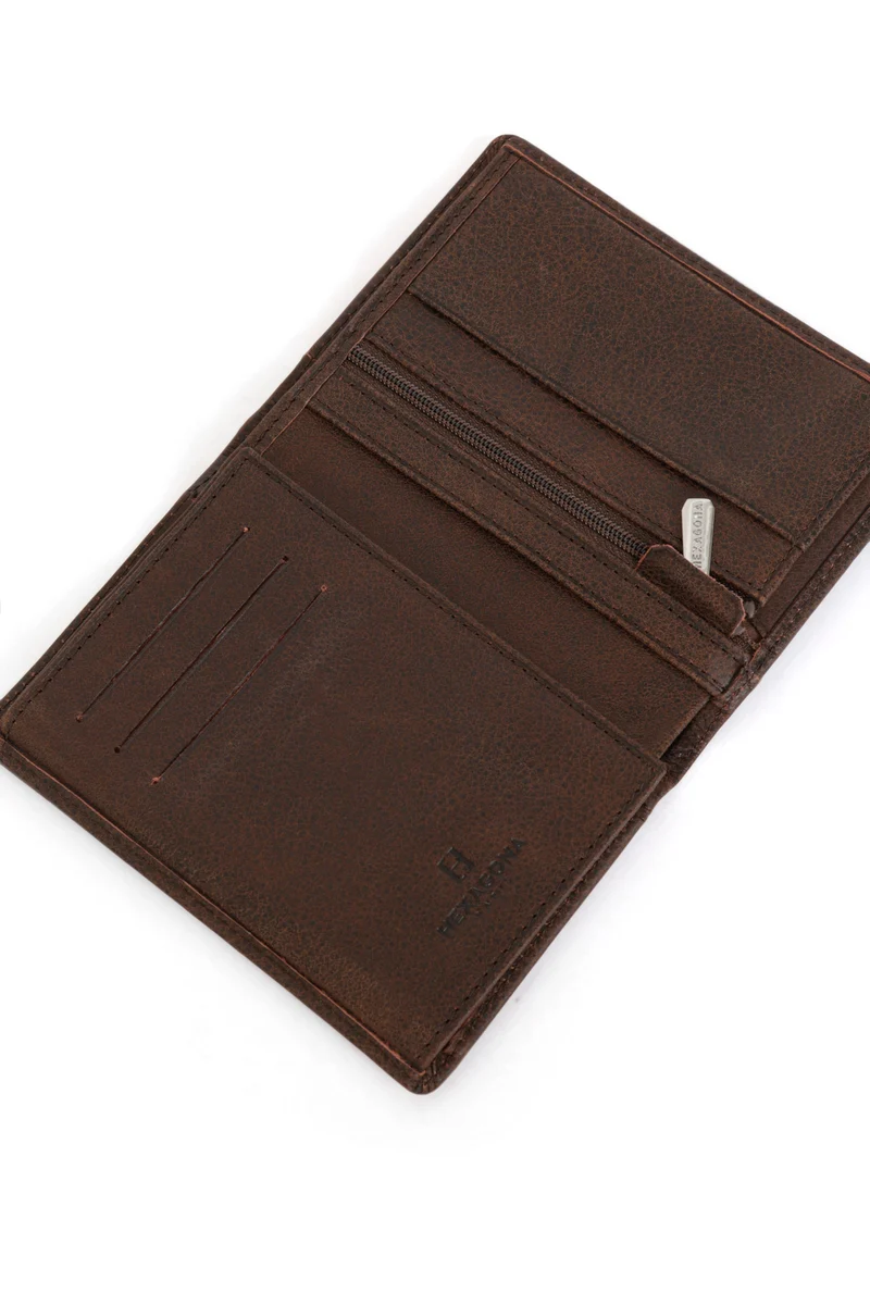 Portefeuille européen - 2 volets - Cuir