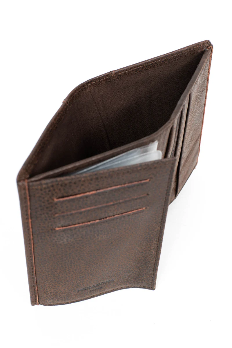 Portefeuille européen - 2 volets - Cuir