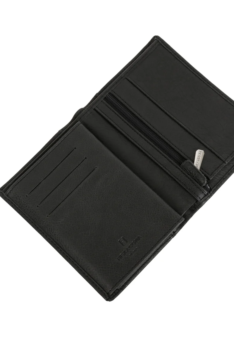 Portefeuille européen - 3 volets - Cuir