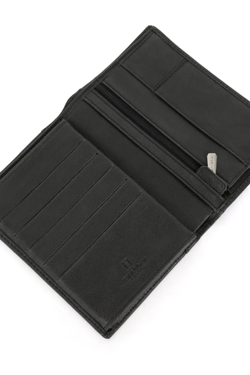 Portefeuille européen - 3 volets - Cuir