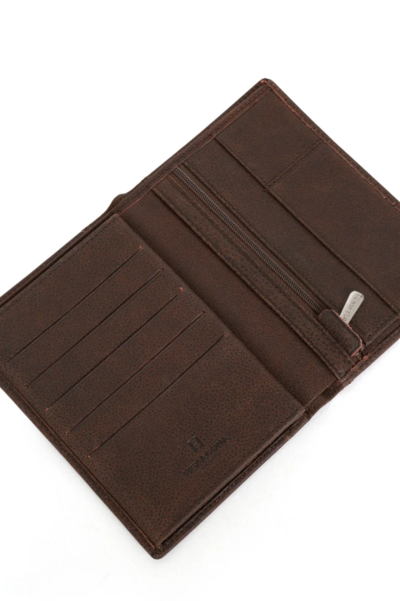 Portefeuille européen - 3 volets - Cuir