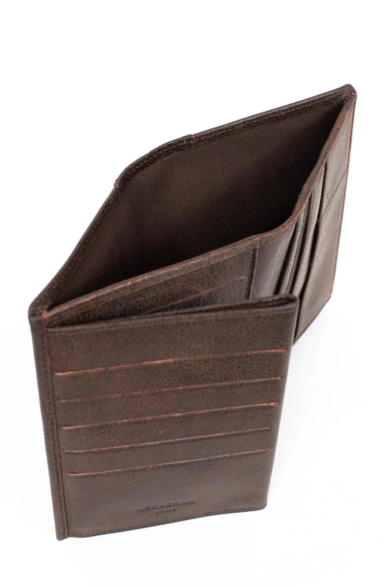 Portefeuille européen - 3 volets - Cuir