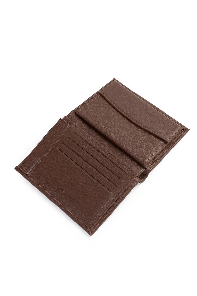 Portefeuille européen - 2 volets - Cuir