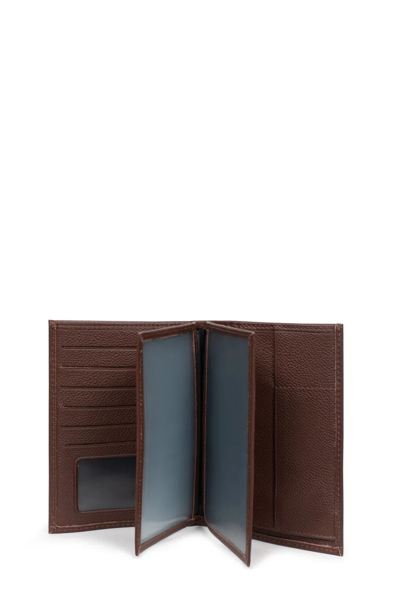 Portefeuille européen - 3 volets - Cuir