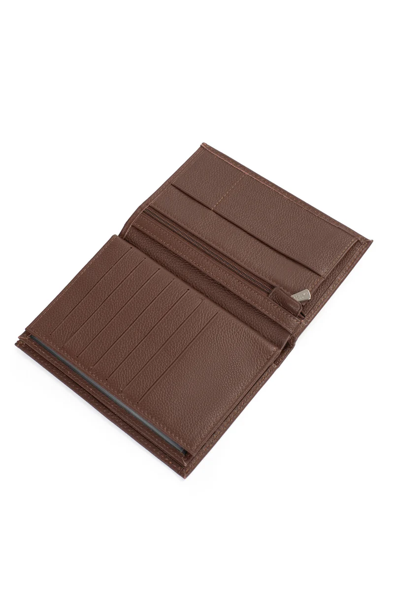 Portefeuille européen - 3 volets - Cuir