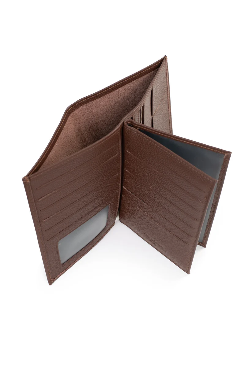 Portefeuille européen - 3 volets - Cuir