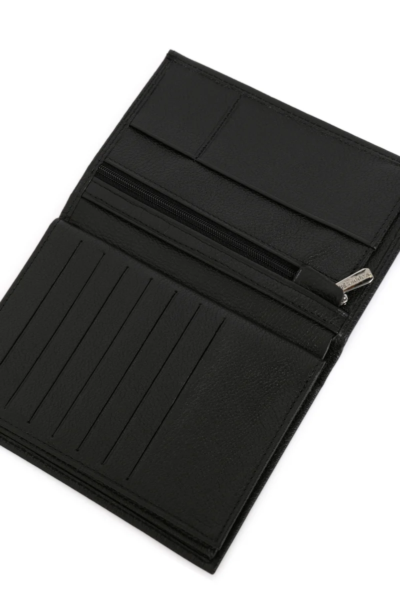 Portefeuille européen - 3 volets - Cuir
