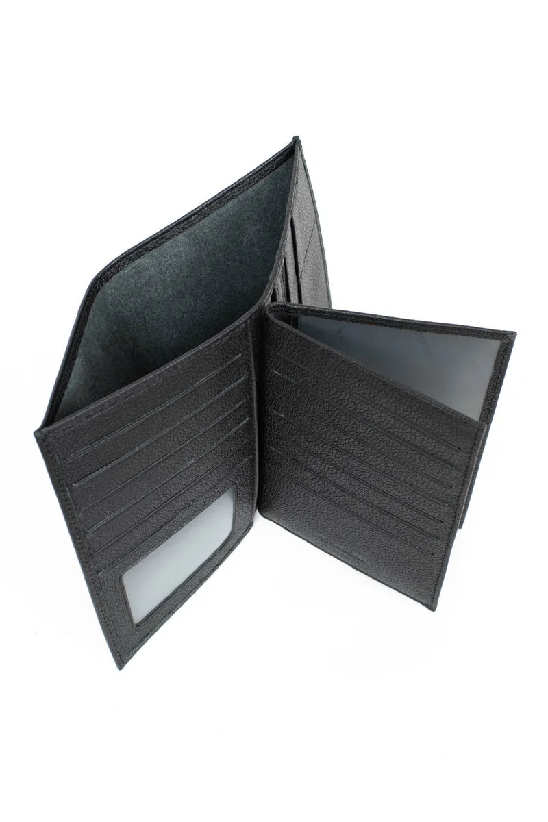 Portefeuille européen - 3 volets - Cuir
