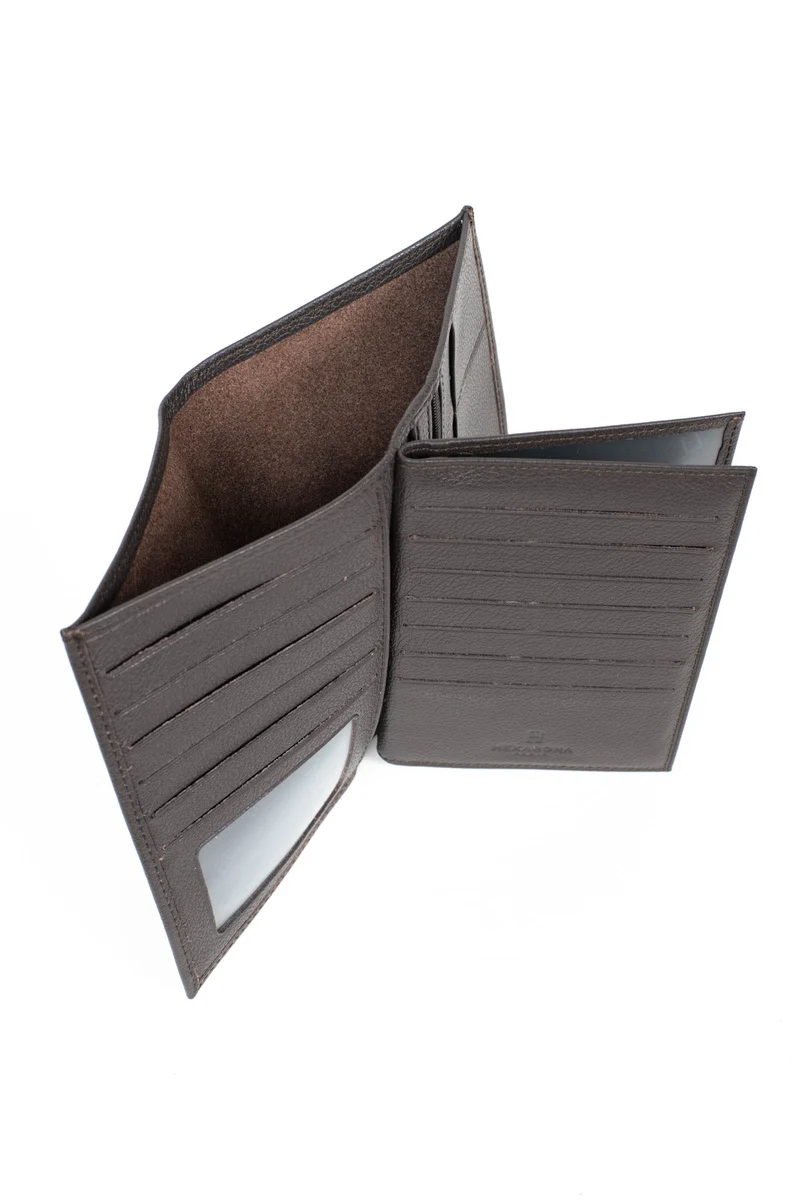 Portefeuille européen - 3 volets - Cuir