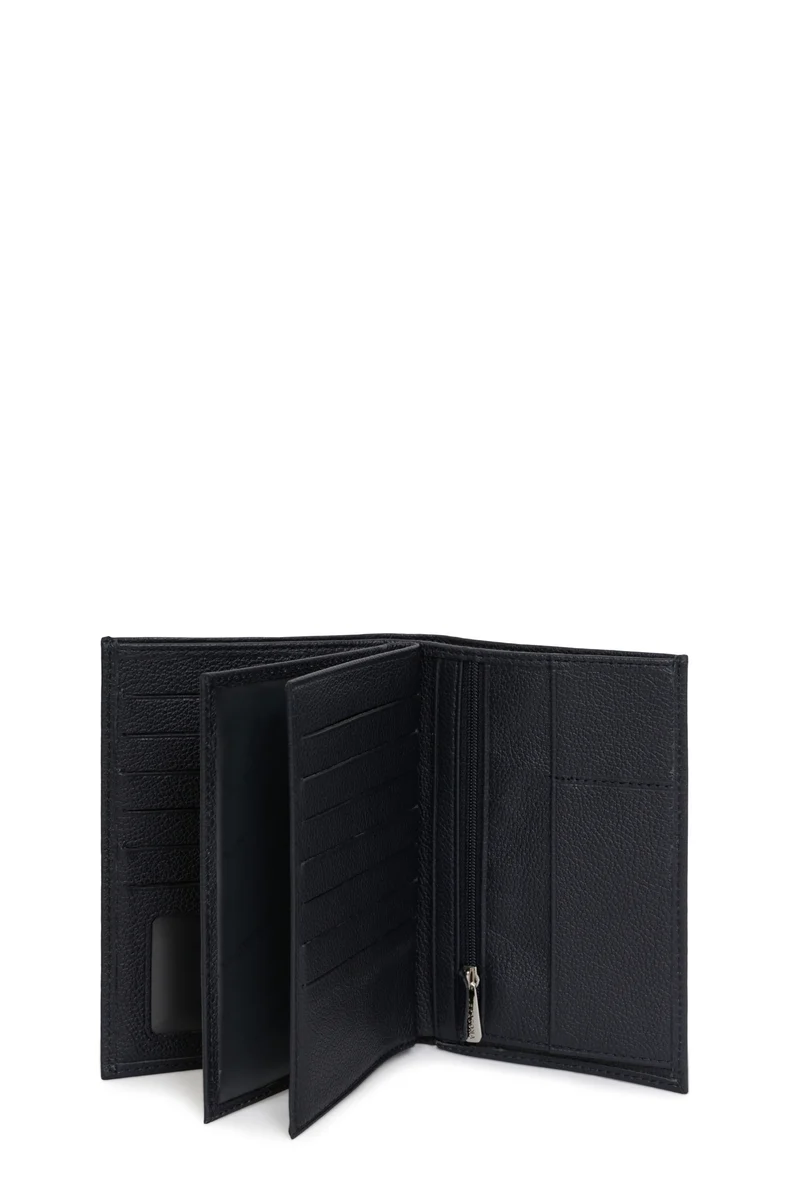Portefeuille européen - 3 volets - Cuir
