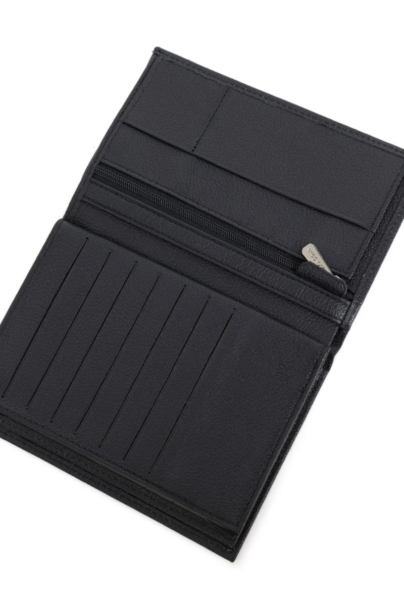 Portefeuille européen - 3 volets - Cuir