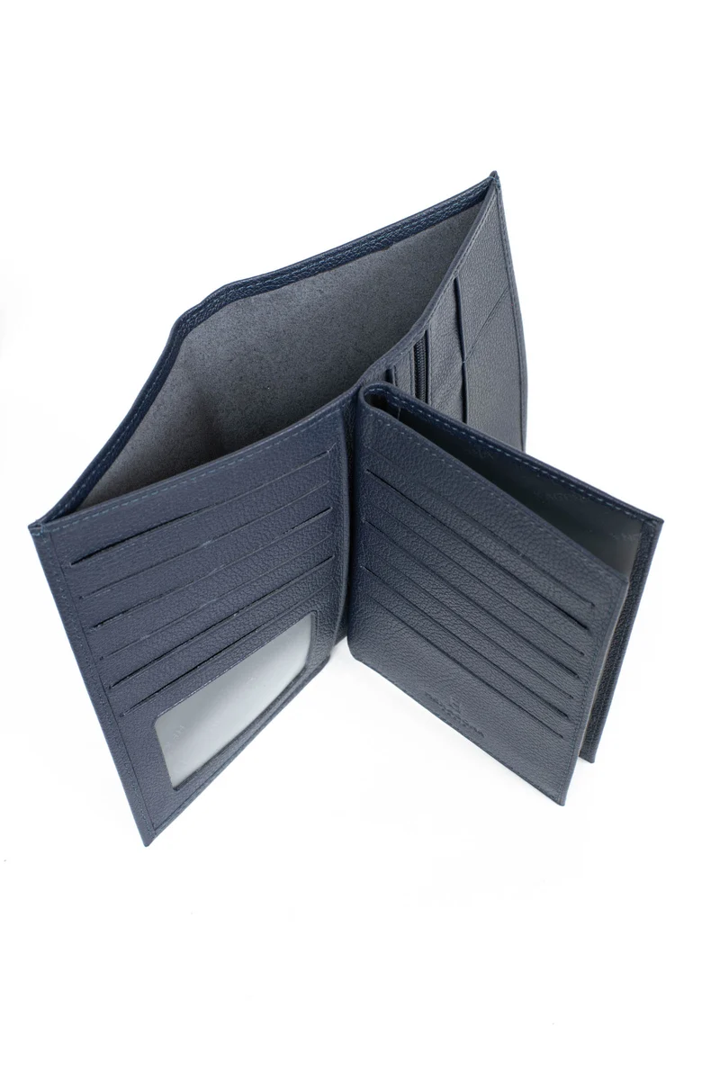 Portefeuille européen - 3 volets - Cuir