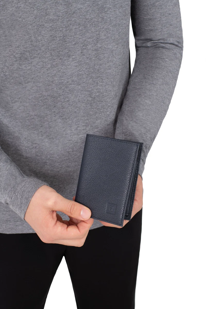 Portefeuille européen - 1 volet - Cuir