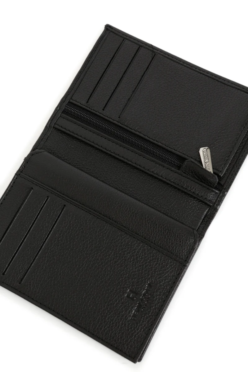 Portefeuille européen - 2 volets - Cuir