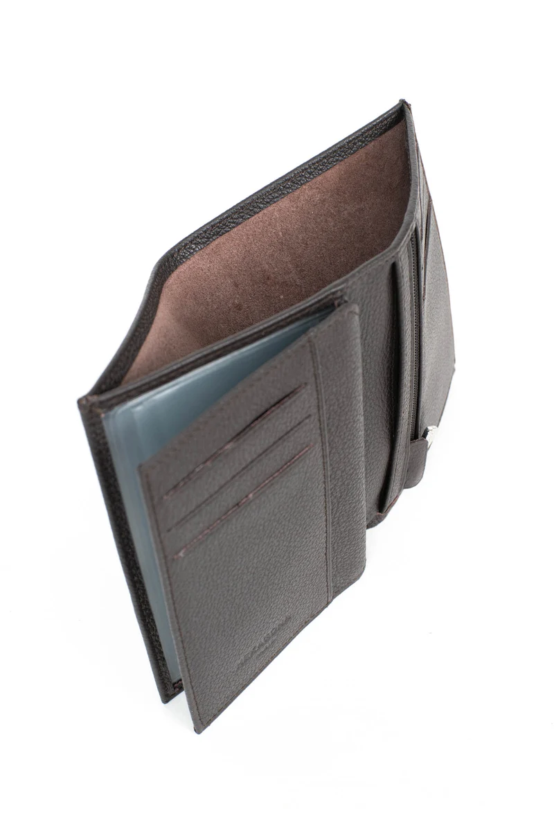 Portefeuille européen - 2 volets - Cuir