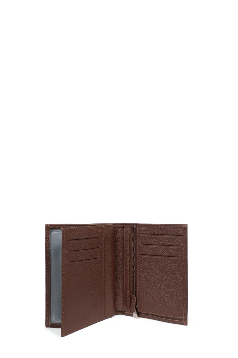 Portefeuille européen - 2 volets - Cuir