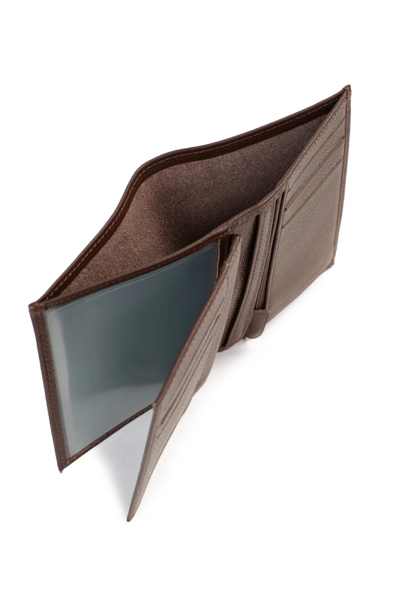 Portefeuille européen - 2 volets - Cuir