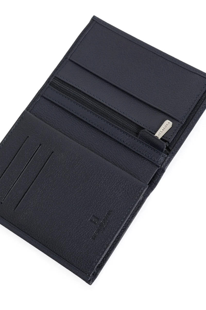 Portefeuille européen - 3 volets - Cuir