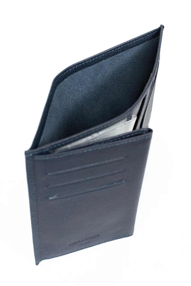 Portefeuille européen - 3 volets - Cuir