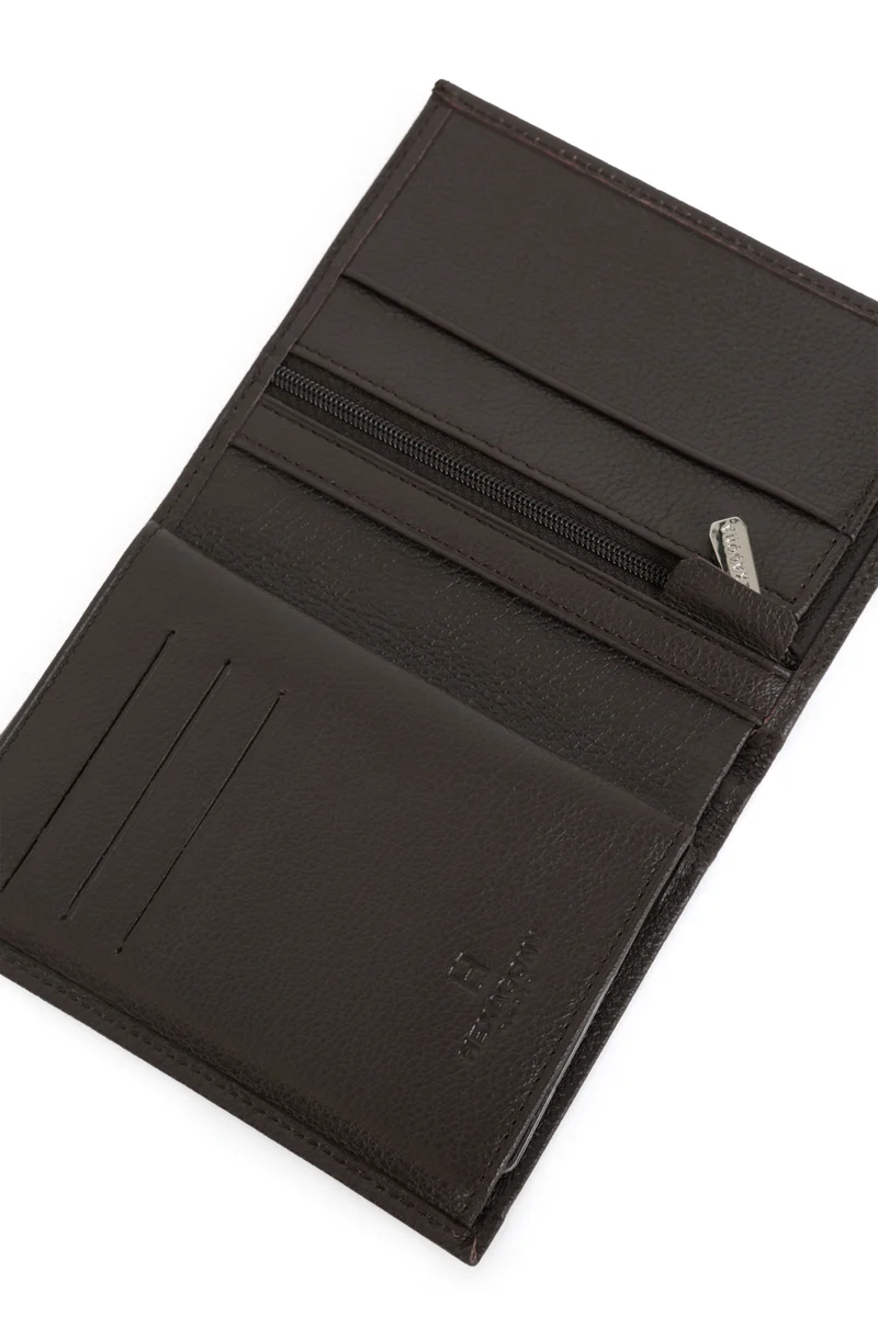 Portefeuille européen - 3 volets - Cuir