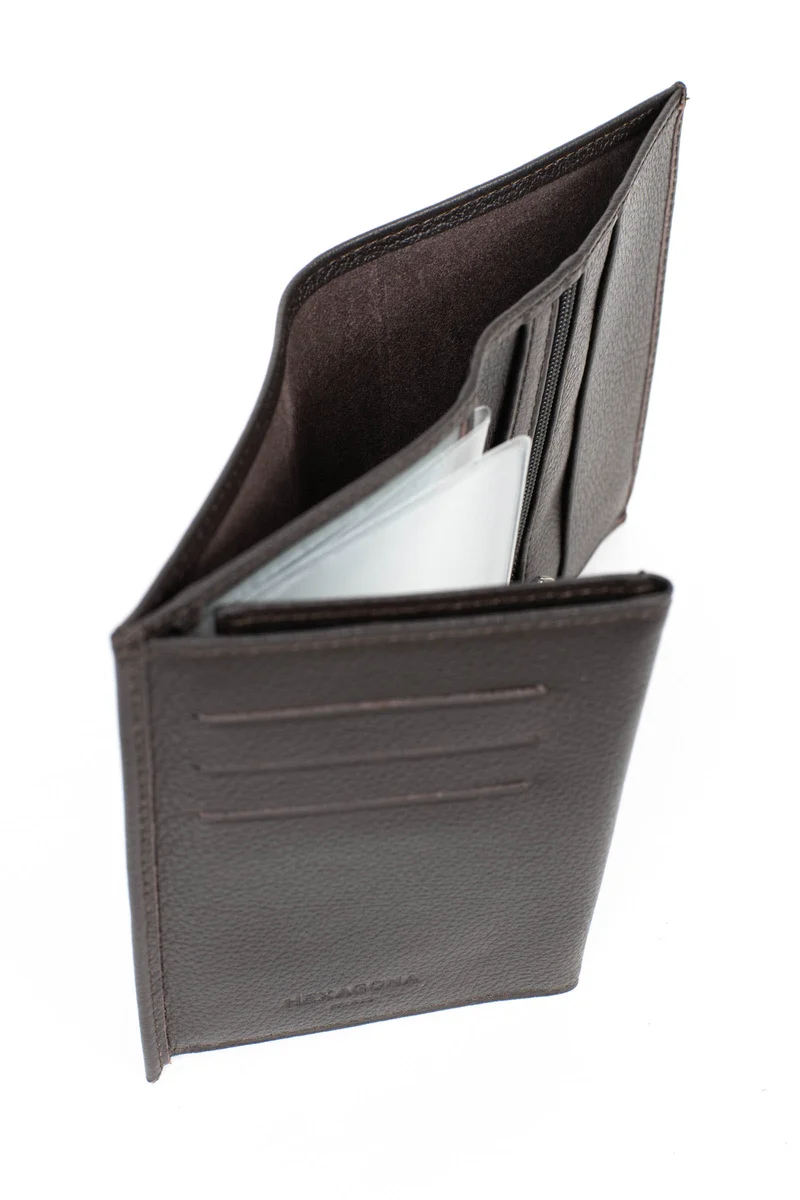 Portefeuille européen - 3 volets - Cuir