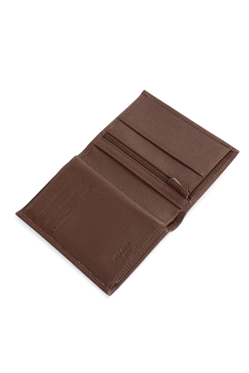 Portefeuille européen - 3 volets - Cuir