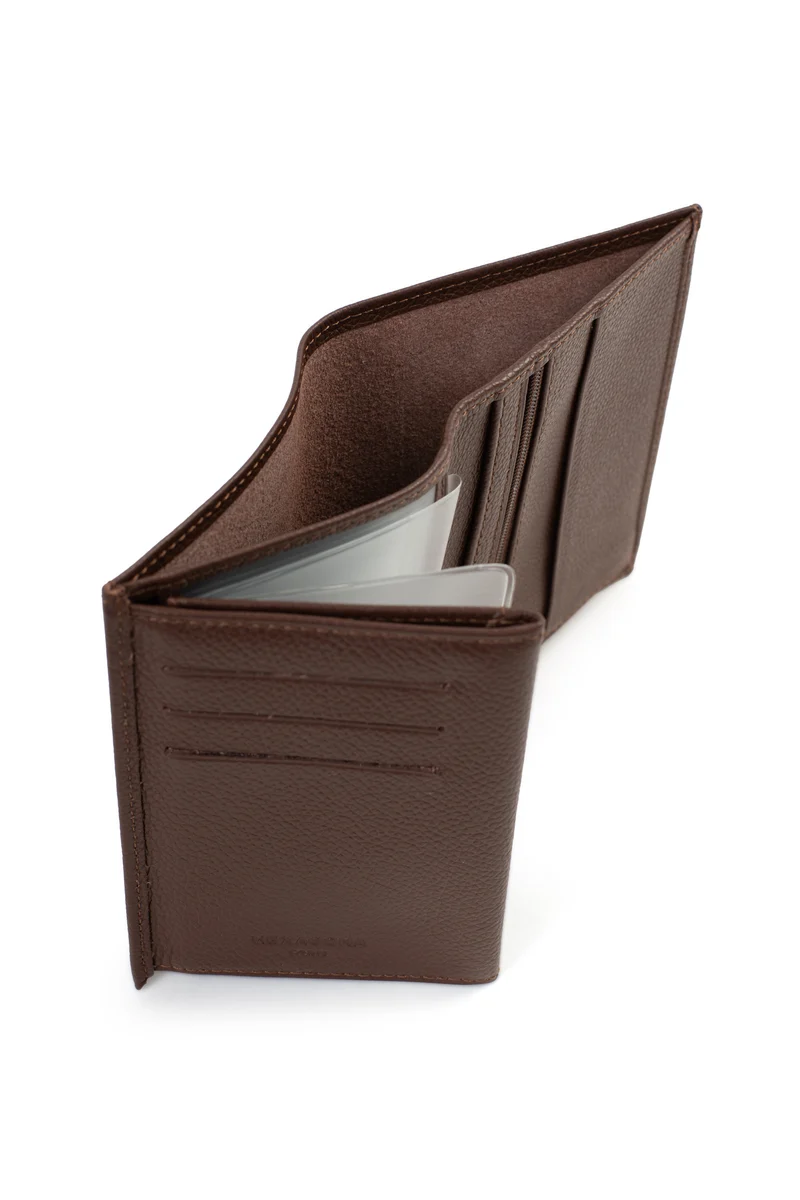 Portefeuille européen - 3 volets - Cuir