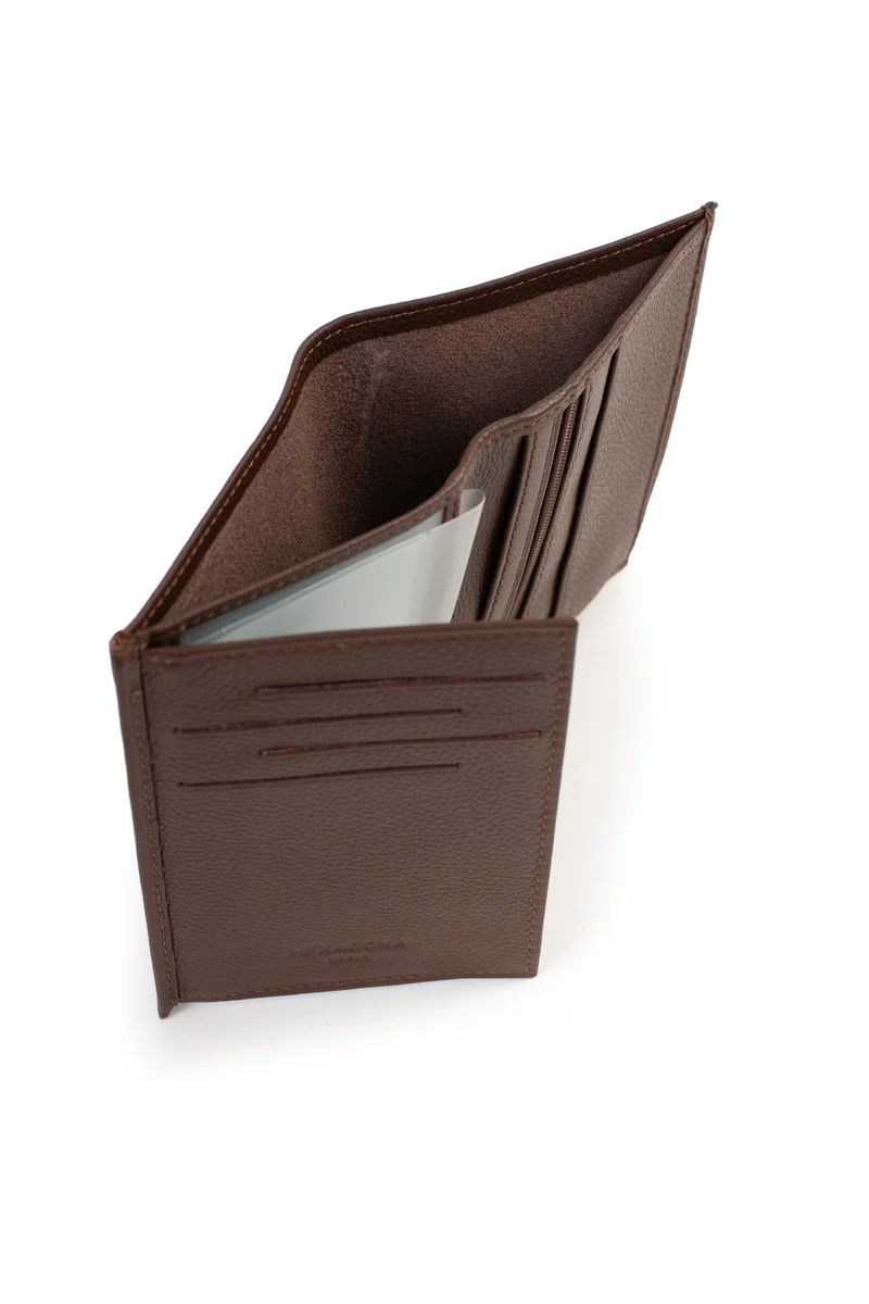 Portefeuille européen - 2 volets - Cuir