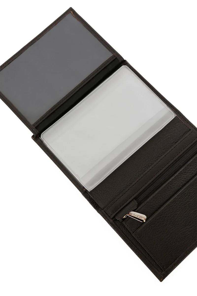 Portefeuille européen - 2 volets - Cuir