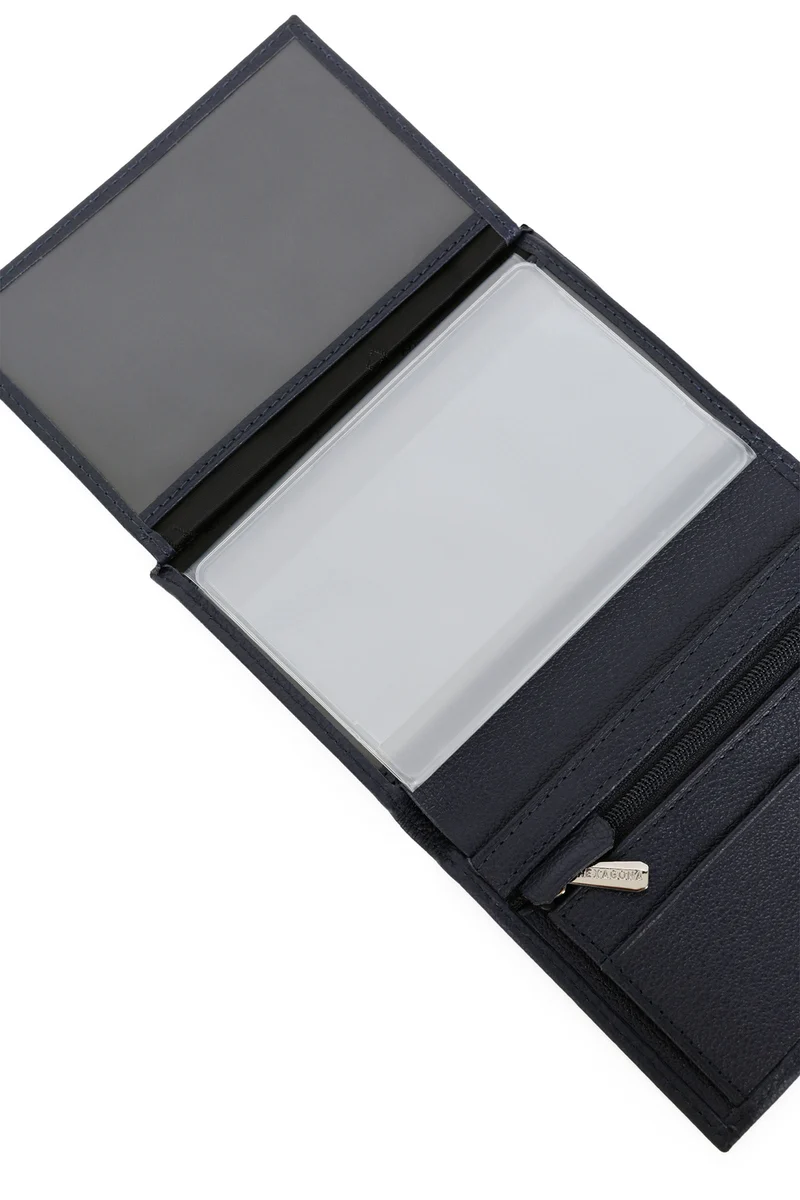 Portefeuille européen - 2 volets - Cuir