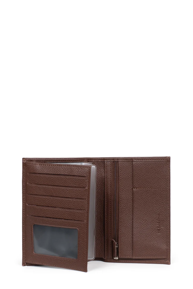 Portefeuille européen - 2 volets - Cuir