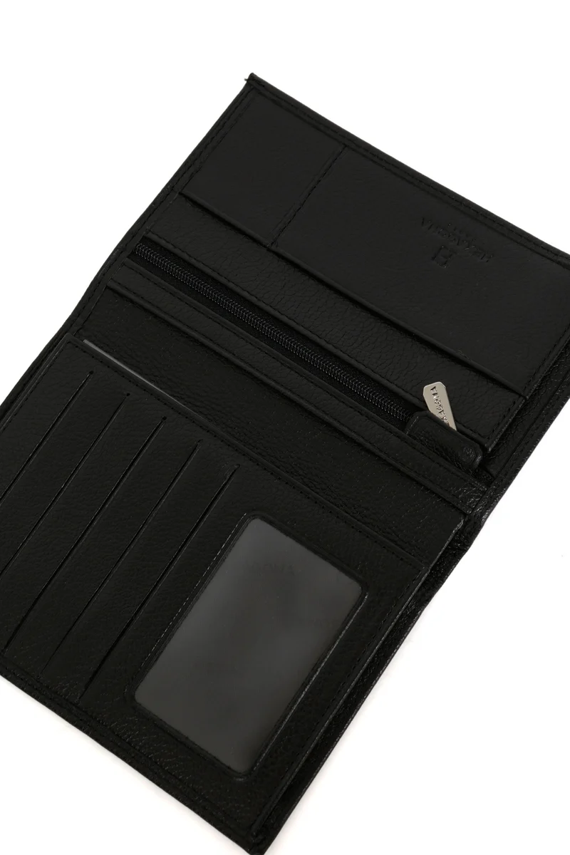 Portefeuille européen - 2 volets - Cuir