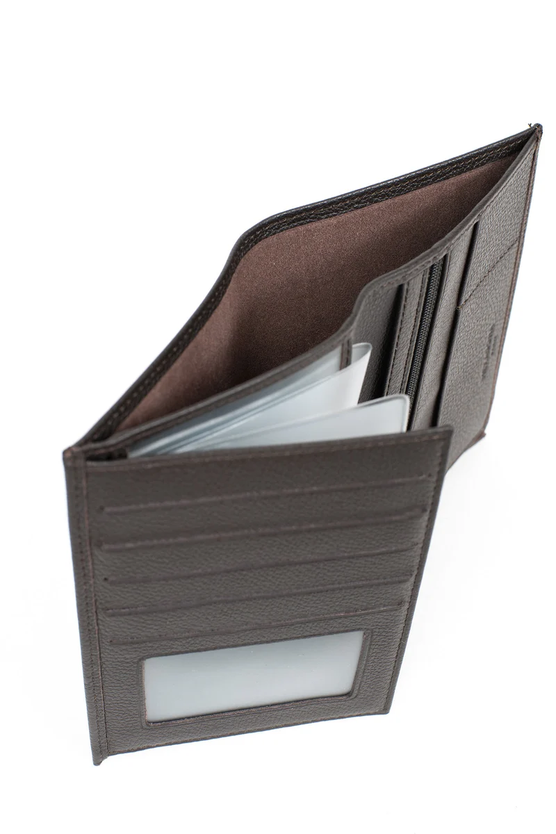 Portefeuille européen - 2 volets - Cuir