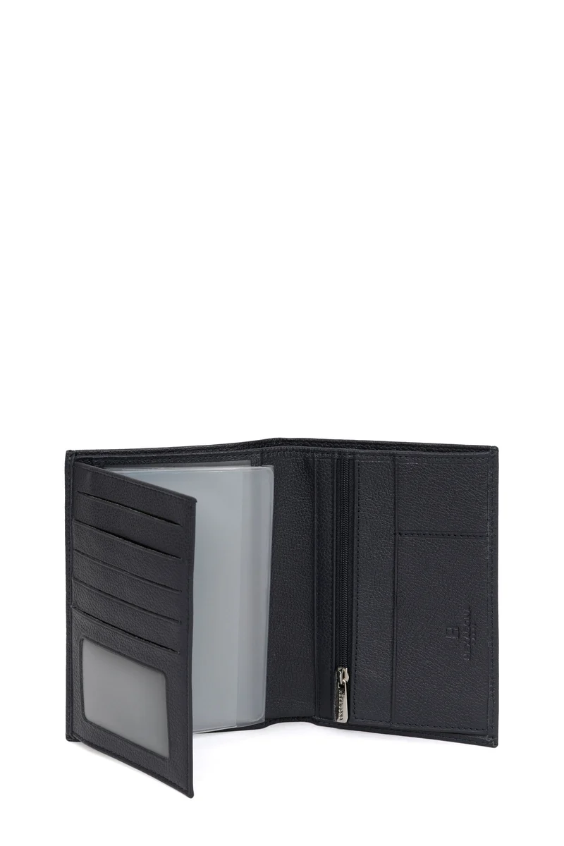 Portefeuille européen - 2 volets - Cuir
