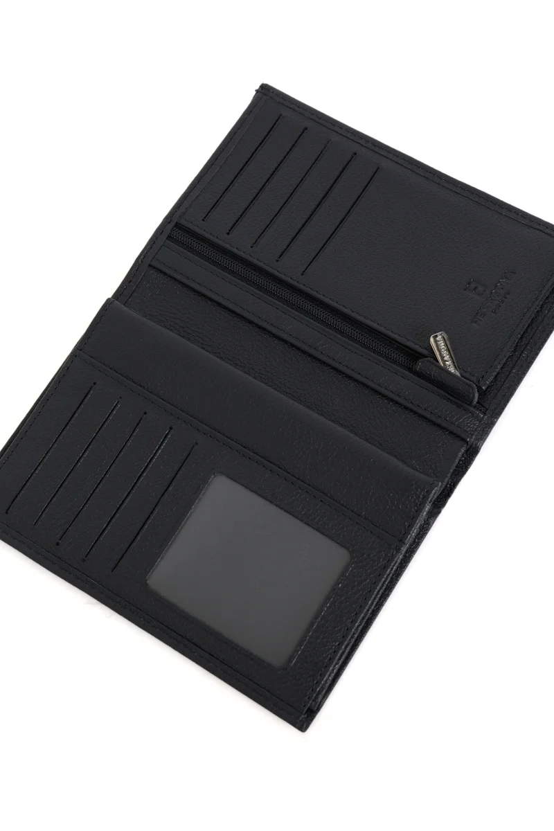 Portefeuille européen - 3 volets - Cuir