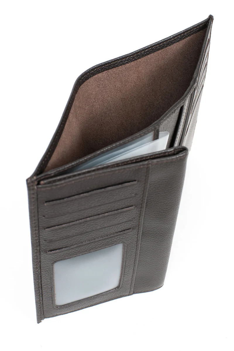 Portefeuille européen - 3 volets - Cuir
