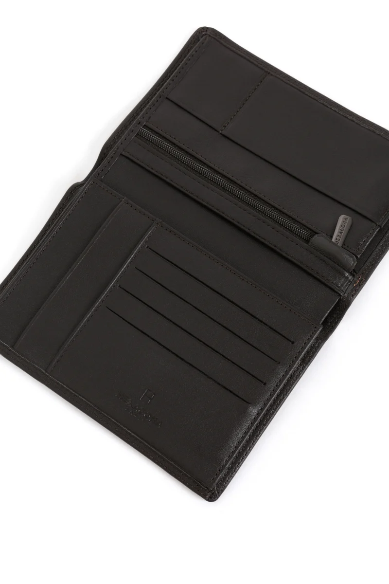 Portefeuille européen - 2 volets - Stop RFID - Cuir