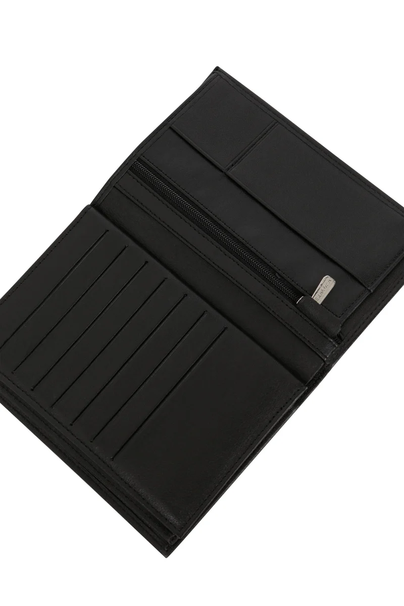 Portefeuille européen - 3 volets - Cuir