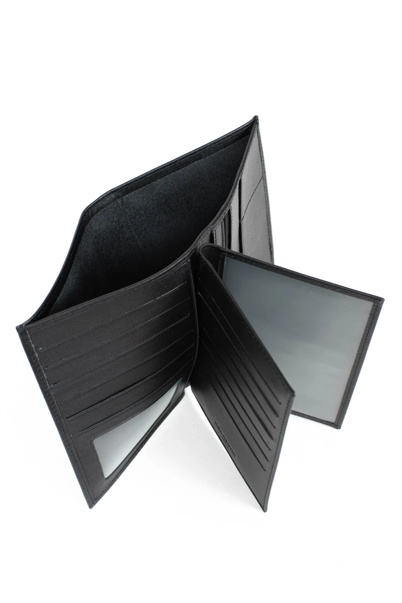 Portefeuille européen - 3 volets - Cuir