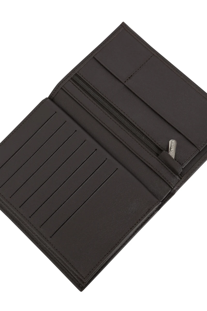 Portefeuille européen - 3 volets - Cuir