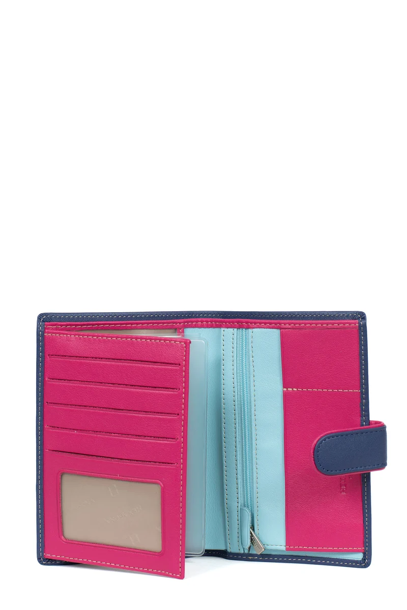 Portefeuille européen - 2 volets - Cuir