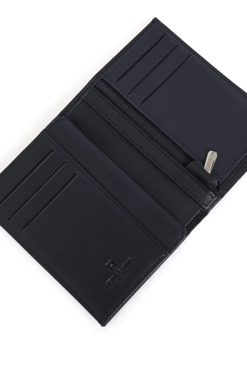 Portefeuille européen - 2 volets - Cuir