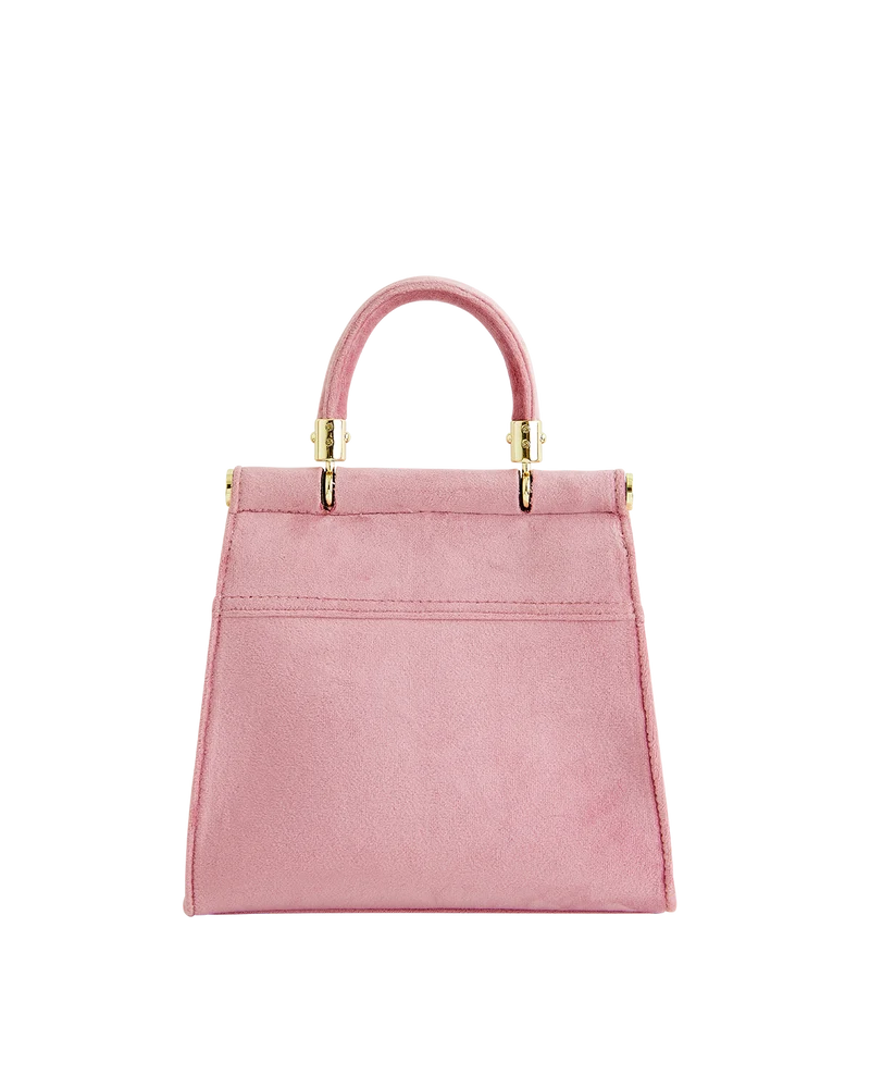Morning Song Bird Embroidered Mini Pink Tote