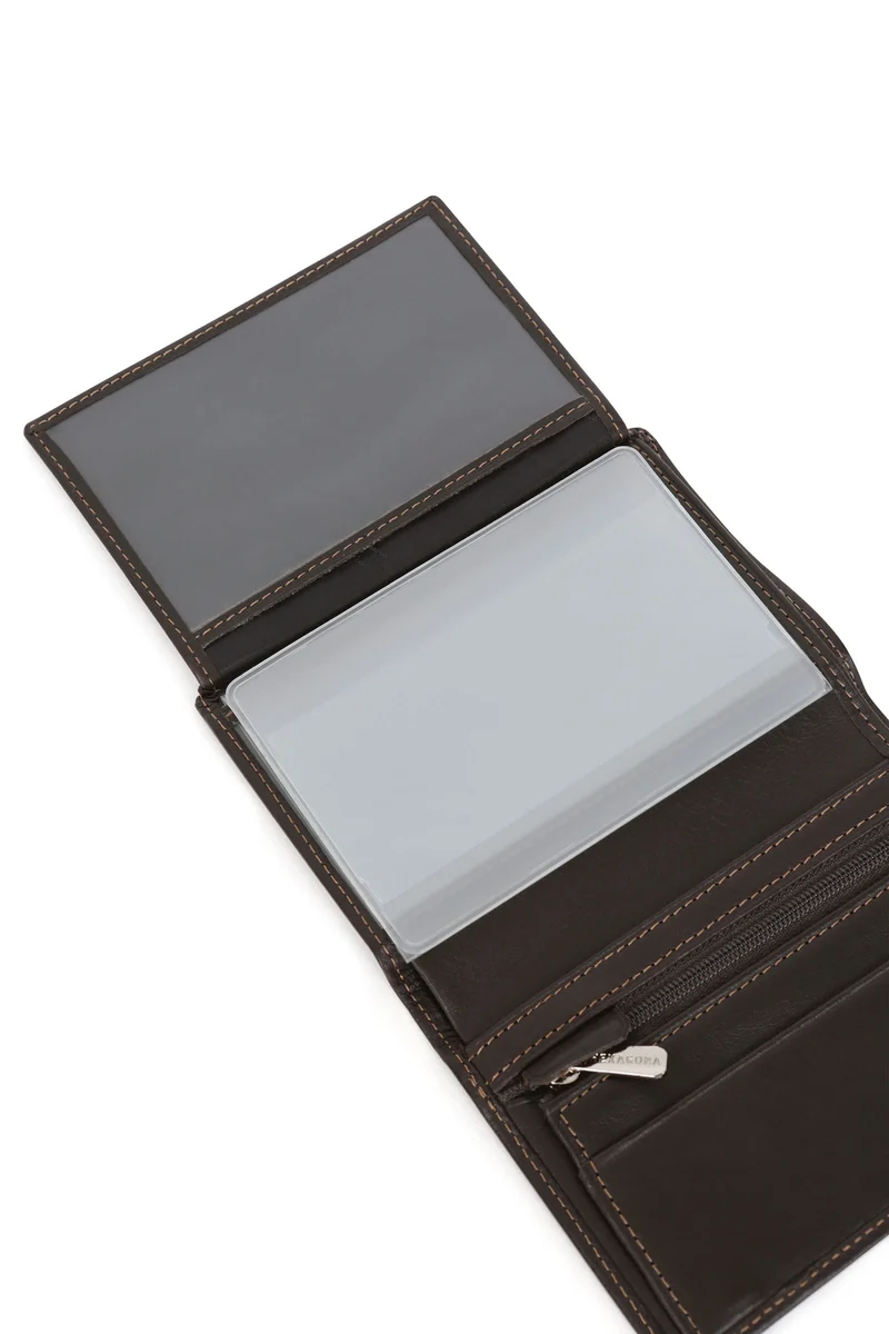 Portefeuille européen - 2 volets - Cuir