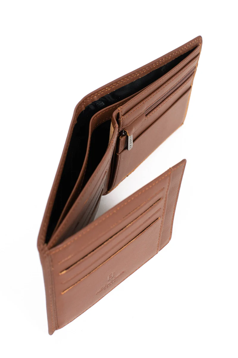 Portefeuille italien - 2 volets - Stop RFID - Cuir