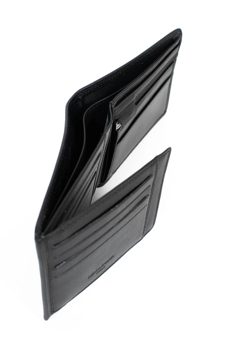 Portefeuille italien - 2 volets - Stop RFID - Cuir