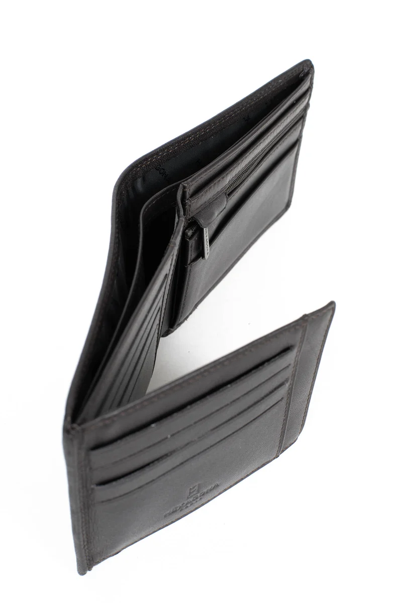 Portefeuille italien - 2 volets - Stop RFID - Cuir
